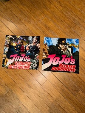 JoJo's Bizarre Adventure Square Pillow Cases 17” X 17” Double Sided TWO PACK SET